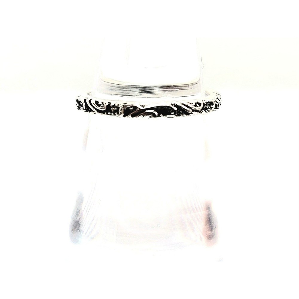 Vintage Silver Abstract Design Ring Size 6 Women's Jewelry
